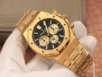 Audemars Piguet Royal Oak Chronograph 18K Gold on 904L Steel – 1:1 Sup - Image 3