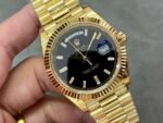 Day Date Rolex Weekly Journal 18K Yellow Gold Plated counter weight(Black dial gold daydate) - Image 3
