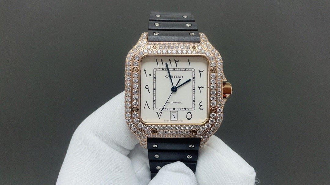 IMG_0651.jpg 1:1 Super Clone Cartier Santos Middle East Full Diamond - Image 1