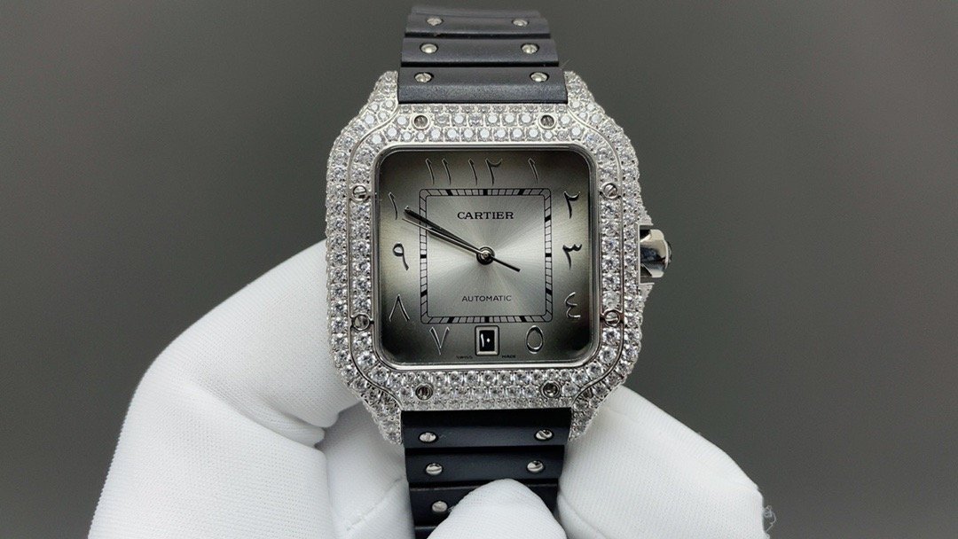 IMG_0662.jpg 1:1 Super Clone Cartier Santos Middle East Full Diamond - Image 1