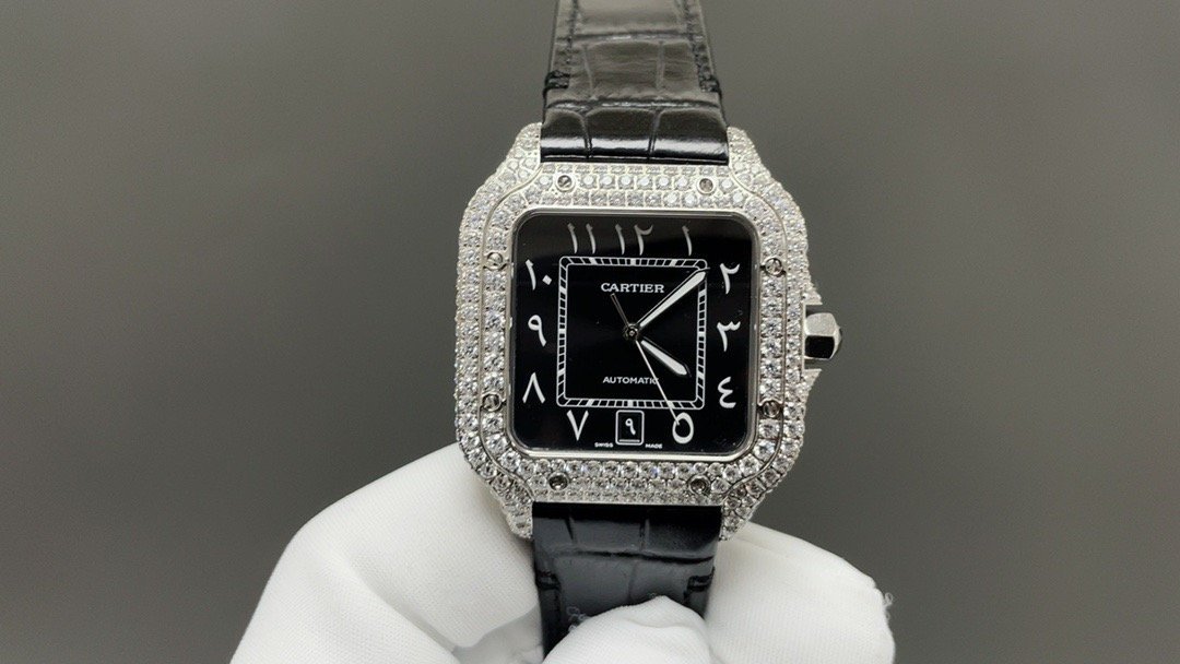IMG_0684.jpg 1:1 Super Clone Cartier Santos Middle East Full Diamond - Image 1
