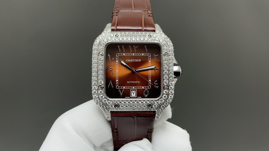 IMG_0721.jpg 1:1 Super Clone Cartier Santos Middle East Full Diamond - Image 1