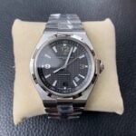 1:1 Super Clone Vacheron Constantin Overseas Black Dial and Steel Bracelet