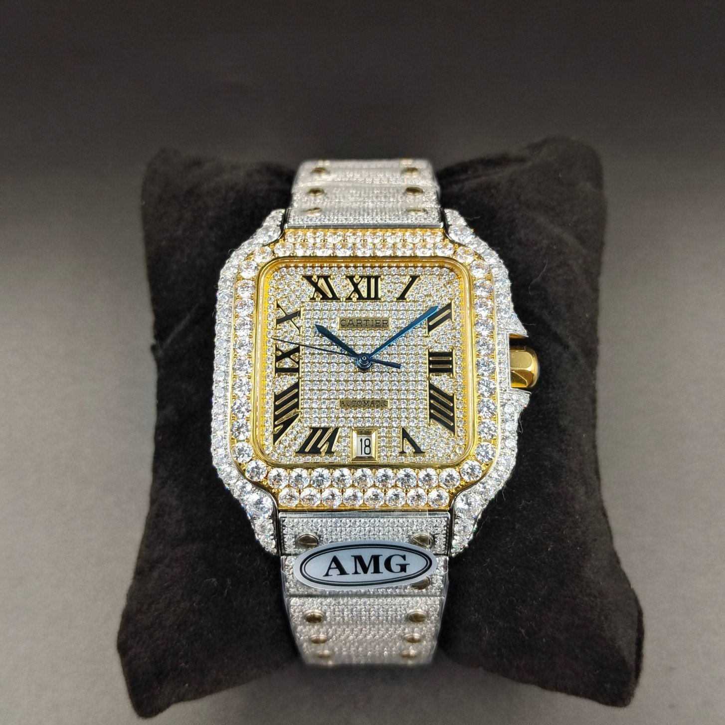 IMG_8425.jpg 1:1 Super Clone Cartier Santos Middle East Full Diamond - Image 1