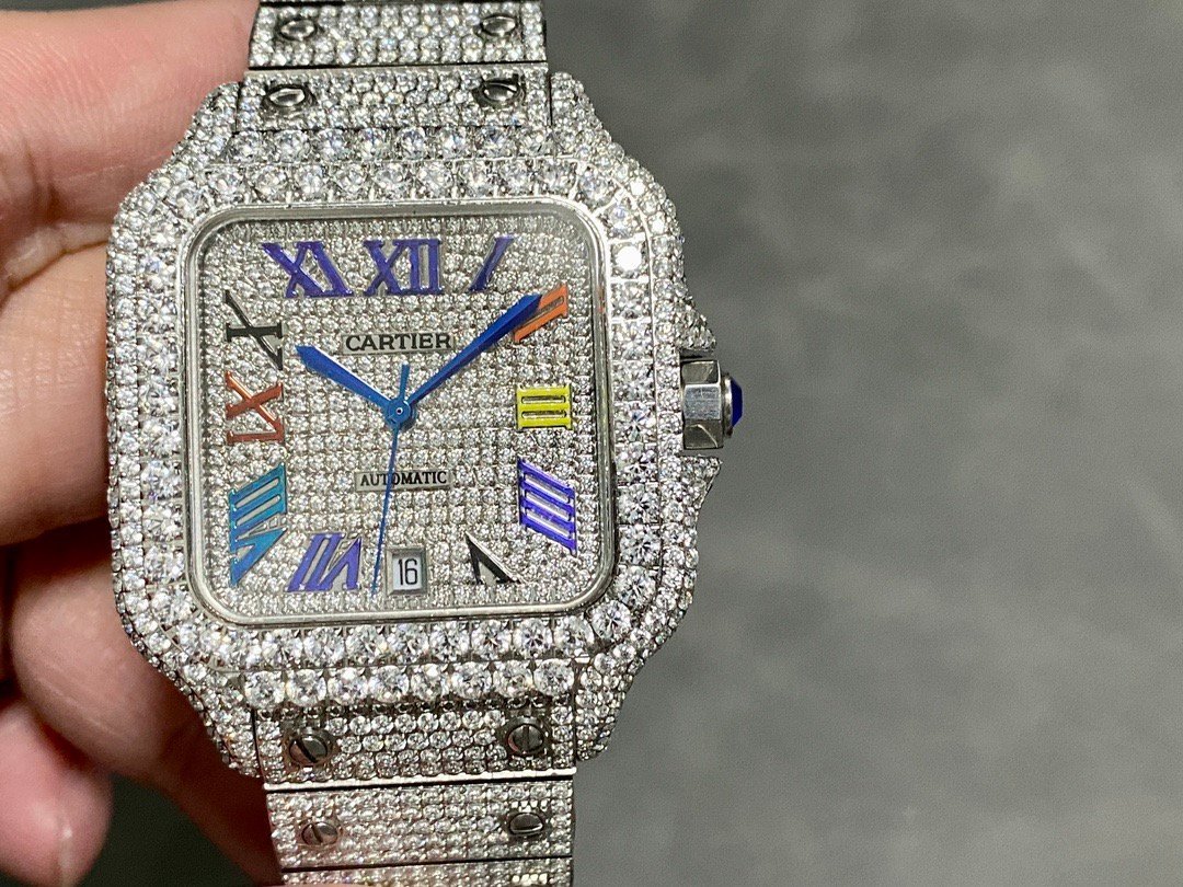 IMG_9559.jpg 1:1 Super Clone Cartier Santos Middle East Full Diamond - Image 1